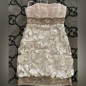 Sue Wong Nocturne Strapless Mini Dress size 2.